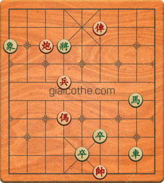 Bàn cờ tướng bài tập Cờ Tướng Khó Nhất màn 1 ván 681 - Độ khó Trung Bình