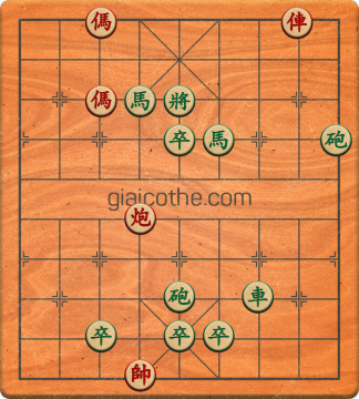 Bàn cờ tướng bài tập Cờ Tướng Khó Nhất màn 1 ván 698 - Độ khó Trung Bình