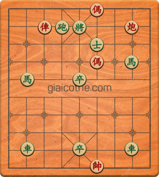 Bàn cờ tướng bài tập Cờ Tướng Khó Nhất màn 1 ván 700 - Độ khó Trung Bình