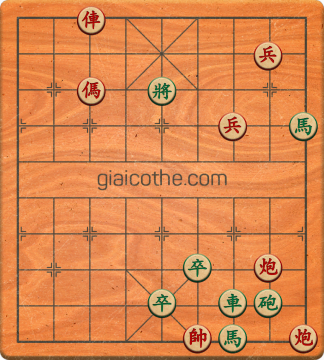 Bàn cờ tướng bài tập Cờ Tướng Khó Nhất màn 1 ván 704 - Độ khó Trung Bình