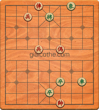 Bàn cờ tướng bài tập Cờ Tướng Khó Nhất màn 1 ván 709 - Độ khó Trung Bình