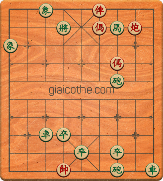 Bàn cờ tướng bài tập Cờ Tướng Khó Nhất màn 1 ván 710 - Độ khó Trung Bình