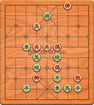 Bàn cờ tướng bài tập Cờ Tướng Khó Nhất màn 1 ván 720 - Độ khó Trung Bình