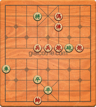 Bàn cờ tướng bài tập Cờ Tướng Khó Nhất màn 1 ván 724 - Độ khó Trung Bình