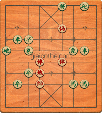 Bàn cờ tướng bài tập Cờ Tướng Khó Nhất màn 1 ván 732 - Độ khó Trung Bình