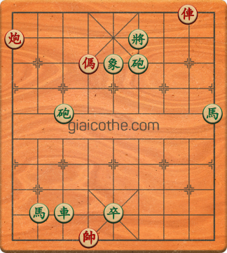 Bàn cờ tướng bài tập Cờ Tướng Khó Nhất màn 1 ván 733 - Độ khó Trung Bình