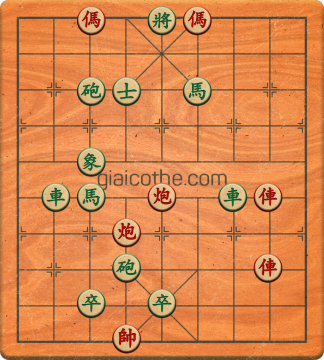 Bàn cờ tướng bài tập Cờ Tướng Khó Nhất màn 1 ván 735 - Độ khó Trung Bình