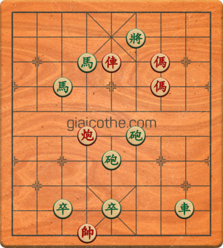 Bàn cờ tướng bài tập Cờ Tướng Khó Nhất màn 1 ván 745 - Độ khó Trung Bình