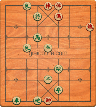 Bàn cờ tướng bài tập Cờ Tướng Khó Nhất màn 1 ván 747 - Độ khó Trung Bình