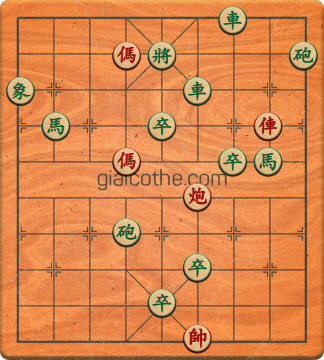 Bàn cờ tướng bài tập Cờ Tướng Khó Nhất màn 1 ván 75 - Độ khó Trung Bình