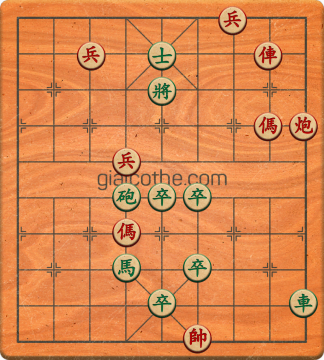 Bàn cờ tướng bài tập Cờ Tướng Khó Nhất màn 1 ván 750 - Độ khó Trung Bình