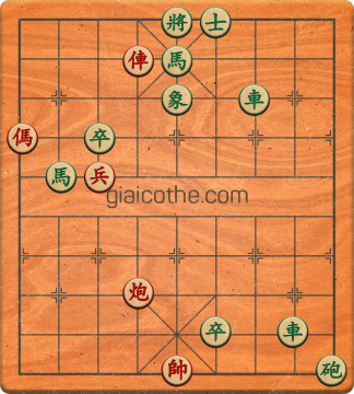 Bàn cờ tướng bài tập Cờ Tướng Khó Nhất màn 1 ván 755 - Độ khó Trung Bình