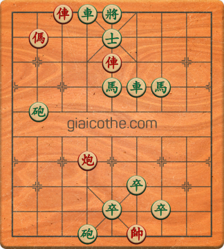 Bàn cờ tướng bài tập Cờ Tướng Khó Nhất màn 1 ván 757 - Độ khó Trung Bình