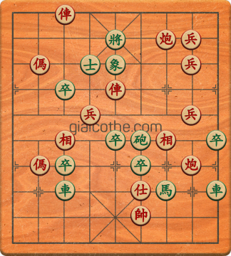Bàn cờ tướng bài tập Cờ Tướng Khó Nhất màn 1 ván 763 - Độ khó Trung Bình