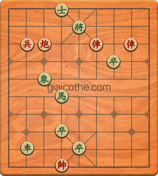 Bàn cờ tướng bài tập Cờ Tướng Khó Nhất màn 1 ván 77 - Độ khó Trung Bình