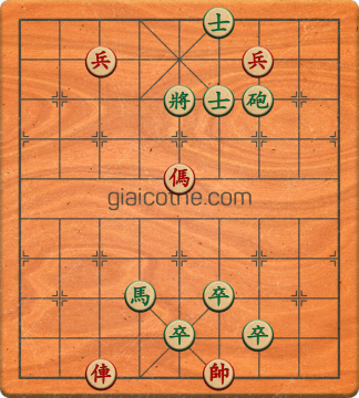 Bàn cờ tướng bài tập Cờ Tướng Khó Nhất màn 1 ván 777 - Độ khó Trung Bình