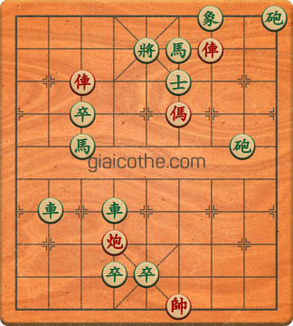 Bàn cờ tướng bài tập Cờ Tướng Khó Nhất màn 1 ván 78 - Độ khó Trung Bình