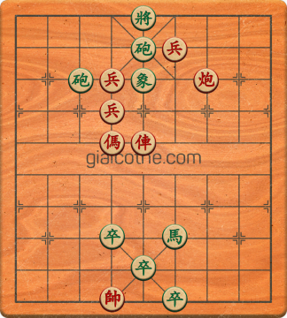 Bàn cờ tướng bài tập Cờ Tướng Khó Nhất màn 1 ván 780 - Độ khó Trung Bình