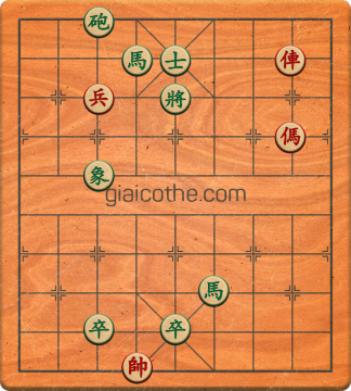 Bàn cờ tướng bài tập Cờ Tướng Khó Nhất màn 1 ván 80 - Độ khó Trung Bình