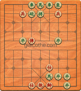 Bàn cờ tướng bài tập Cờ Tướng Khó Nhất màn 1 ván 800 - Độ khó Trung Bình