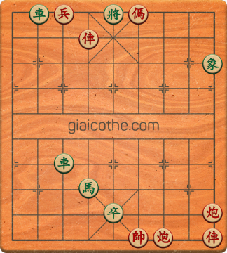 Bàn cờ tướng bài tập Cờ Tướng Khó Nhất màn 1 ván 81 - Độ khó Trung Bình