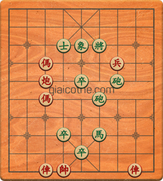 Bàn cờ tướng bài tập Cờ Tướng Khó Nhất màn 1 ván 822 - Độ khó Trung Bình