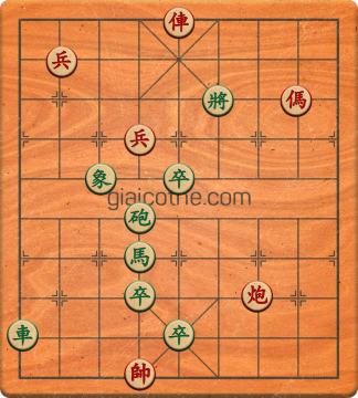 Bàn cờ tướng bài tập Cờ Tướng Khó Nhất màn 1 ván 826 - Độ khó Trung Bình