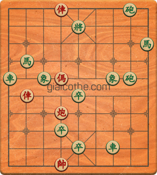 Bàn cờ tướng bài tập Cờ Tướng Khó Nhất màn 1 ván 84 - Độ khó Trung Bình
