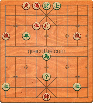 Bàn cờ tướng bài tập Cờ Tướng Khó Nhất màn 1 ván 840 - Độ khó Trung Bình