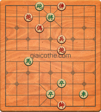 Bàn cờ tướng bài tập Cờ Tướng Khó Nhất màn 1 ván 843 - Độ khó Trung Bình