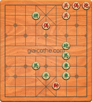 Bàn cờ tướng bài tập Cờ Tướng Khó Nhất màn 1 ván 85 - Độ khó Trung Bình