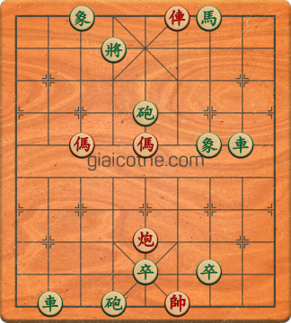 Bàn cờ tướng bài tập Cờ Tướng Khó Nhất màn 1 ván 850 - Độ khó Trung Bình