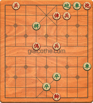 Bàn cờ tướng bài tập Cờ Tướng Khó Nhất màn 1 ván 91 - Độ khó Trung Bình