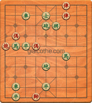 Bàn cờ tướng bài tập Cờ Tướng Khó Nhất màn 1 ván 92 - Độ khó Trung Bình