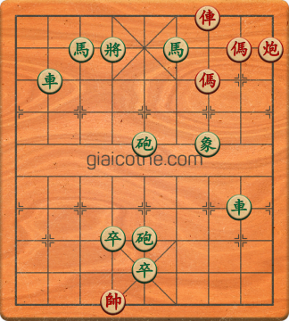 Bàn cờ tướng bài tập Cờ Tướng Khó Nhất màn 1 ván 93 - Độ khó Trung Bình