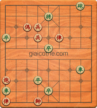 Bàn cờ tướng bài tập Cờ Tướng Khó Nhất màn 1 ván 94 - Độ khó Trung Bình