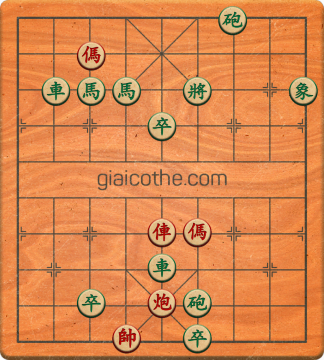 Bàn cờ tướng bài tập Cờ Tướng Khó Nhất màn 2 ván 195 - Độ khó Khó