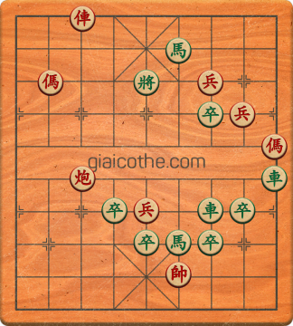 Bàn cờ tướng bài tập Cờ Tướng Khó Nhất màn 2 ván 225 - Độ khó Khó