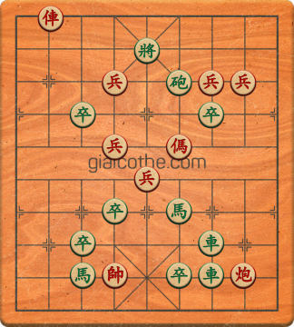 Bàn cờ tướng bài tập Cờ Tướng Khó Nhất màn 2 ván 377 - Độ khó Khó