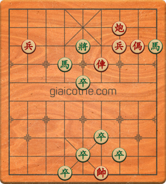 Bàn cờ tướng bài tập Cờ Tướng Khó Nhất màn 2 ván 57 - Độ khó Khó