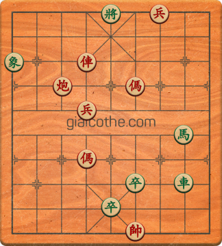 Bàn cờ tướng bài tập Cờ Tướng Khó Nhất màn 2 ván 621 - Độ khó Khó