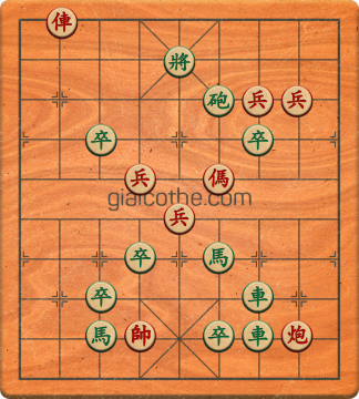 Bàn cờ tướng bài tập Cờ Tướng Khó Nhất màn 2 ván 628 - Độ khó Khó