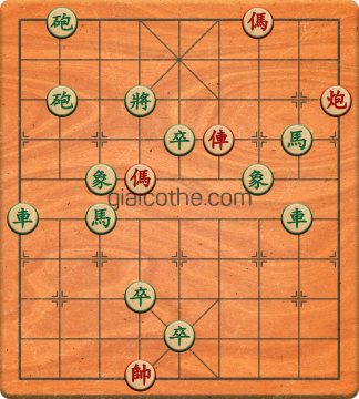 Bàn cờ tướng bài tập Cờ Tướng Khó Nhất màn 2 ván 63 - Độ khó Khó