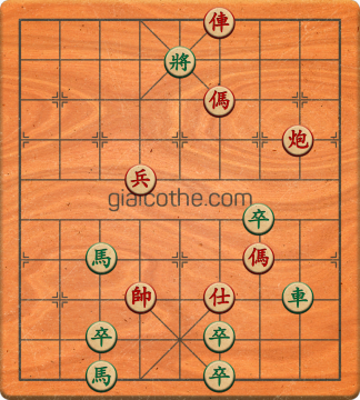 Bàn cờ tướng bài tập Cờ Tướng Khó Nhất màn 2 ván 654 - Độ khó Khó