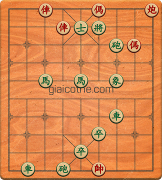 Bàn cờ tướng bài tập Cờ Tướng Khó Nhất màn 2 ván 666 - Độ khó Khó