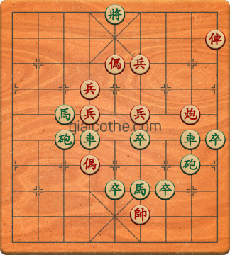 Bàn cờ tướng bài tập Cờ Tướng Khó Nhất màn 2 ván 715 - Độ khó Khó