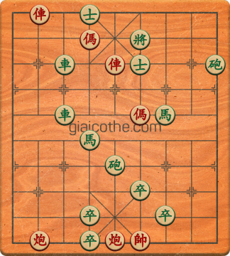 Bàn cờ tướng bài tập Cờ Tướng Khó Nhất màn 2 ván 913 - Độ khó Khó