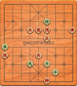 Bàn cờ tướng bài tập Cờ Tướng Khó Nhất màn 3 ván 188 - Độ khó Khó