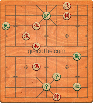 Bàn cờ tướng bài tập Cờ Tướng Khó Nhất màn 3 ván 207 - Độ khó Khó