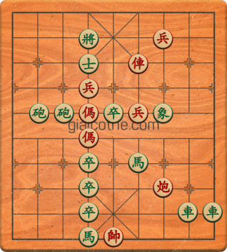 Bàn cờ tướng bài tập Cờ Tướng Khó Nhất màn 3 ván 216 - Độ khó Khó